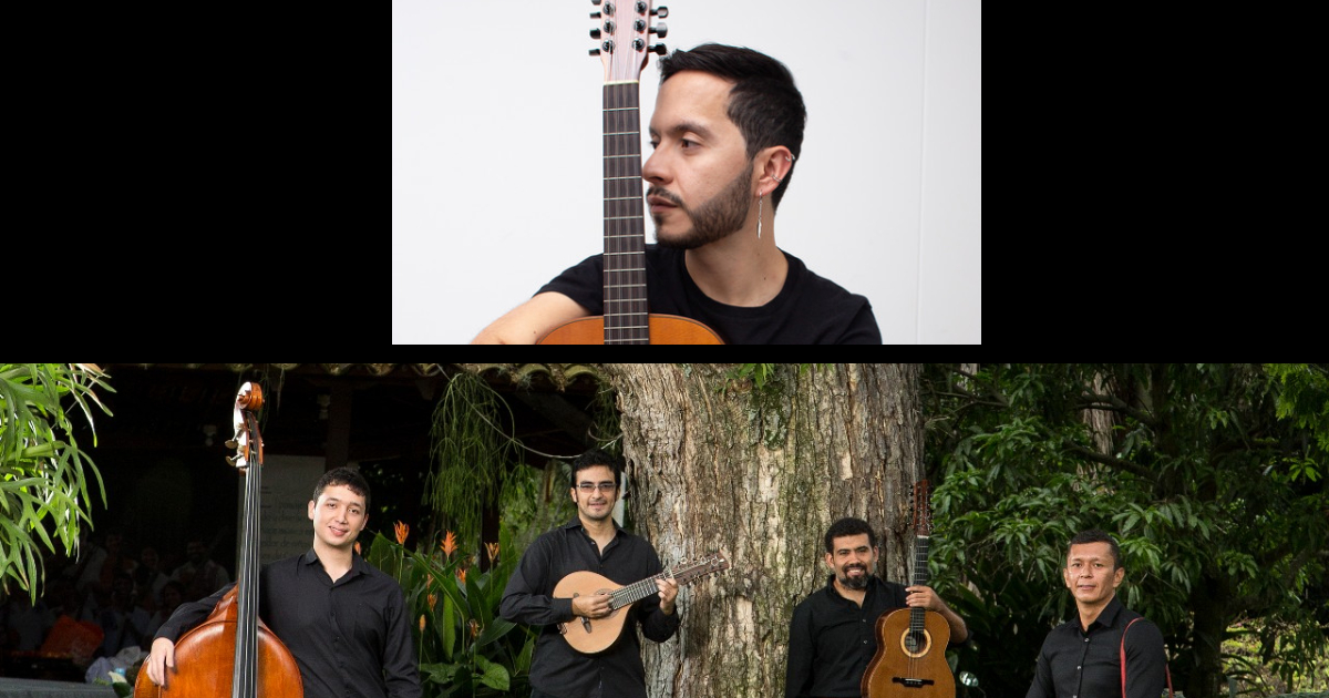 Cinco intérpretes musicales de los grupos Cuarteto Sai Conde y Diego Bahamón. 