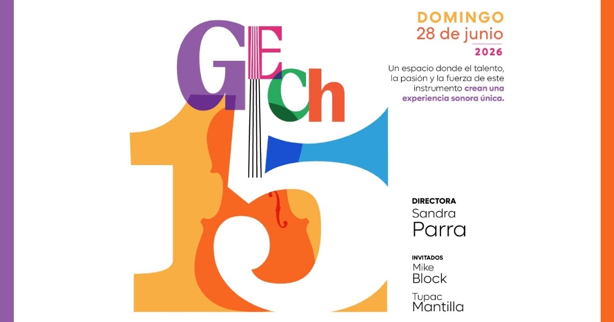 Presentación del 15.º Gran Encuentro de Chelistas con orquesta de violonchelos.