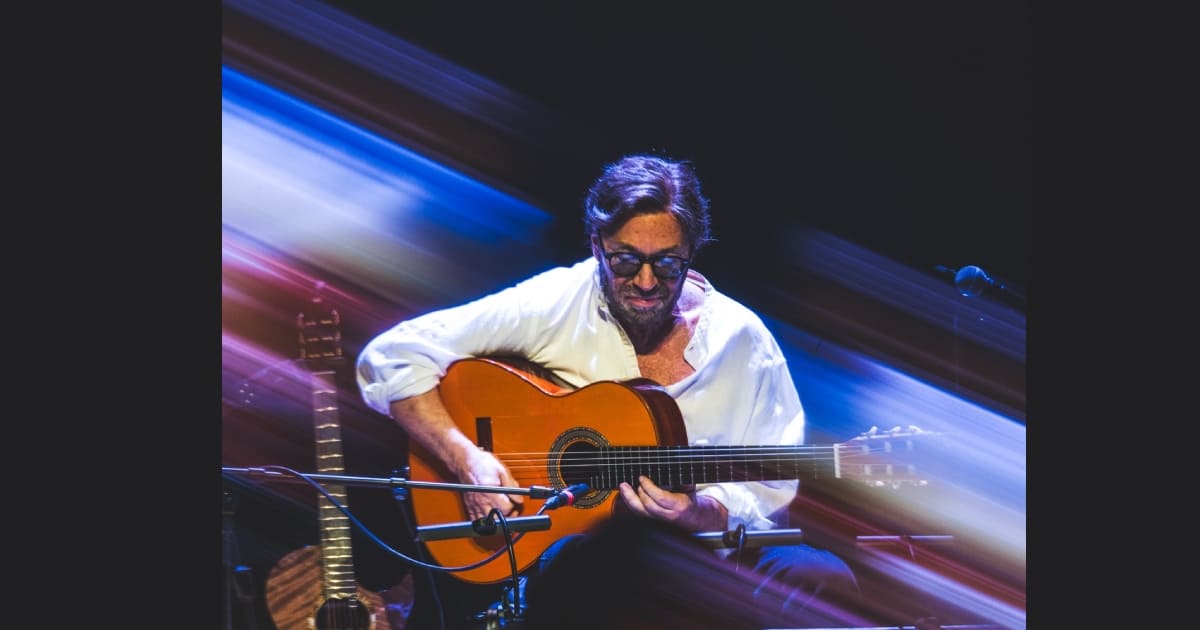 Invitación al evento Al Di Meola en el Teatro Colsubsidio.