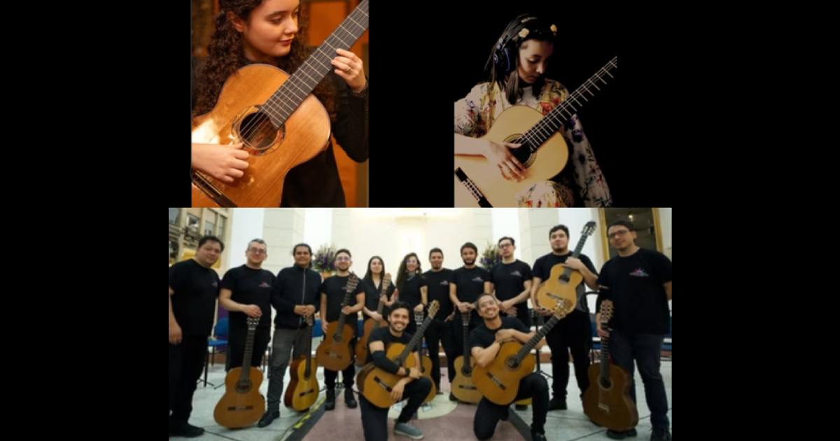Invitación de Jóvenes guitarristas de Latinoamérica a su concierto en el Teatro Colsubsidio.