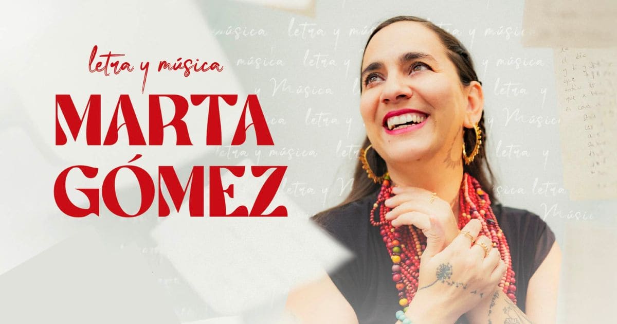 Invitación de Marta Gómez a su concierto en el Teatro Colsubsidio.