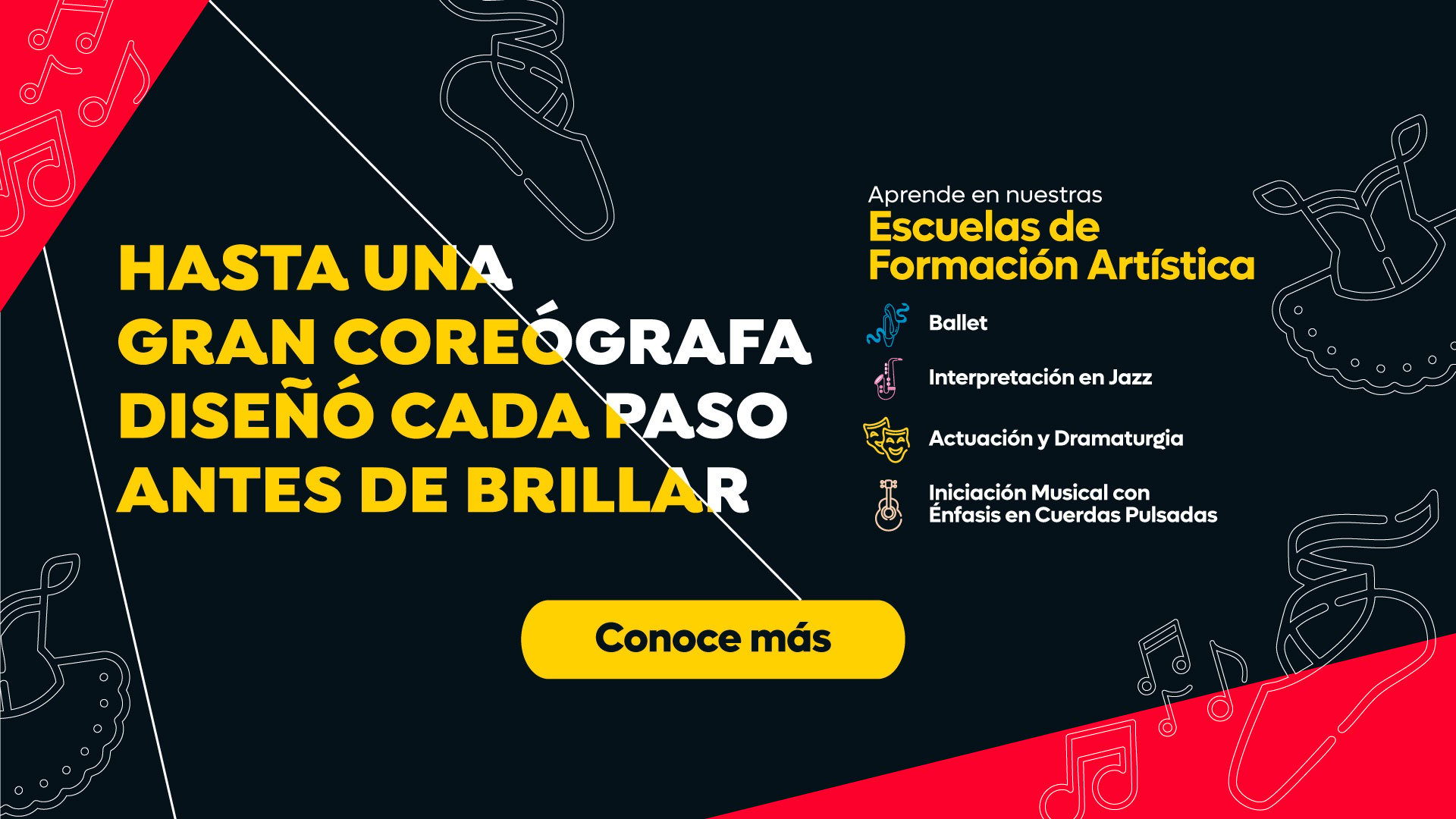 Invitación a participar en las escuelas de formación artística