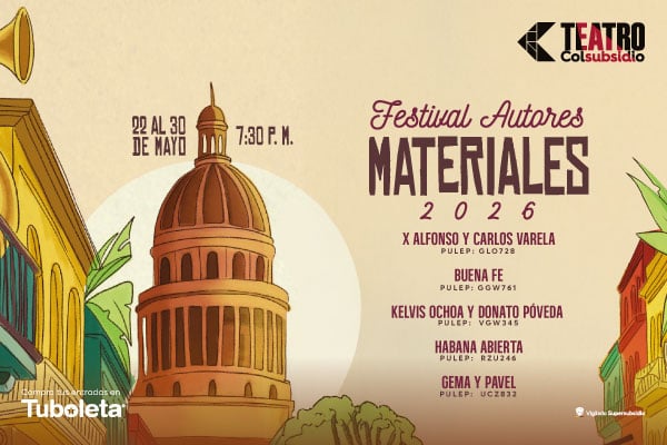 Festival Autores Materiales 2026 en Bogotá En Teatro Colsubsidio.