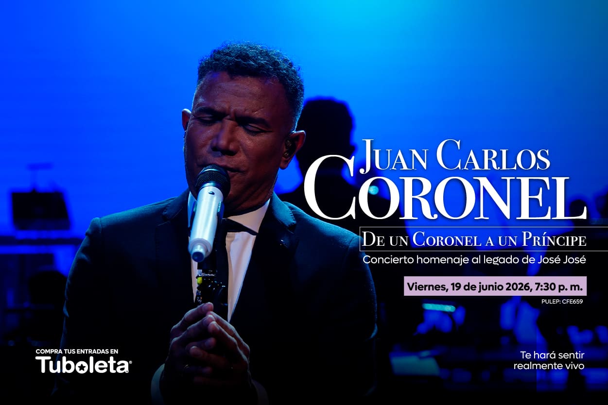 Evento Juan Carlos Coronel homenajea a José José en Teatro Colsubsidio.