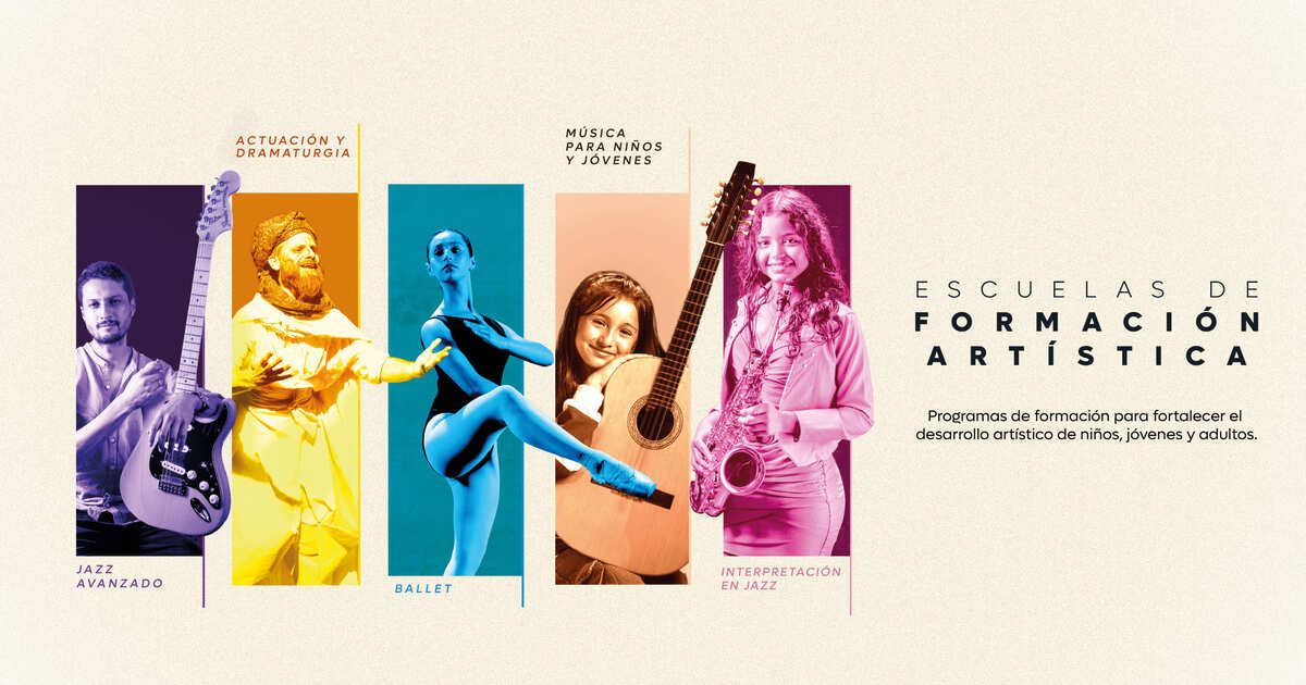 Niños y jóvenes en clases de música, danza y artes escénicas en Bogotá.